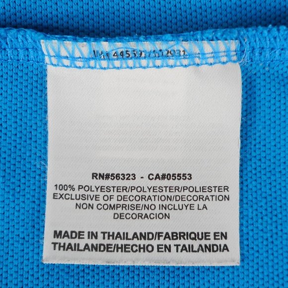 Nike Golf Polo L Blue Polyester Dri-FIT Short Sleeve Swoosh Crotched Mountain - Picture 10 of 11